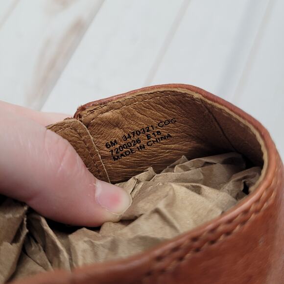 Frye Terri Cognac flat loafers booties boots shooties low ankle - Picture 9 of 9